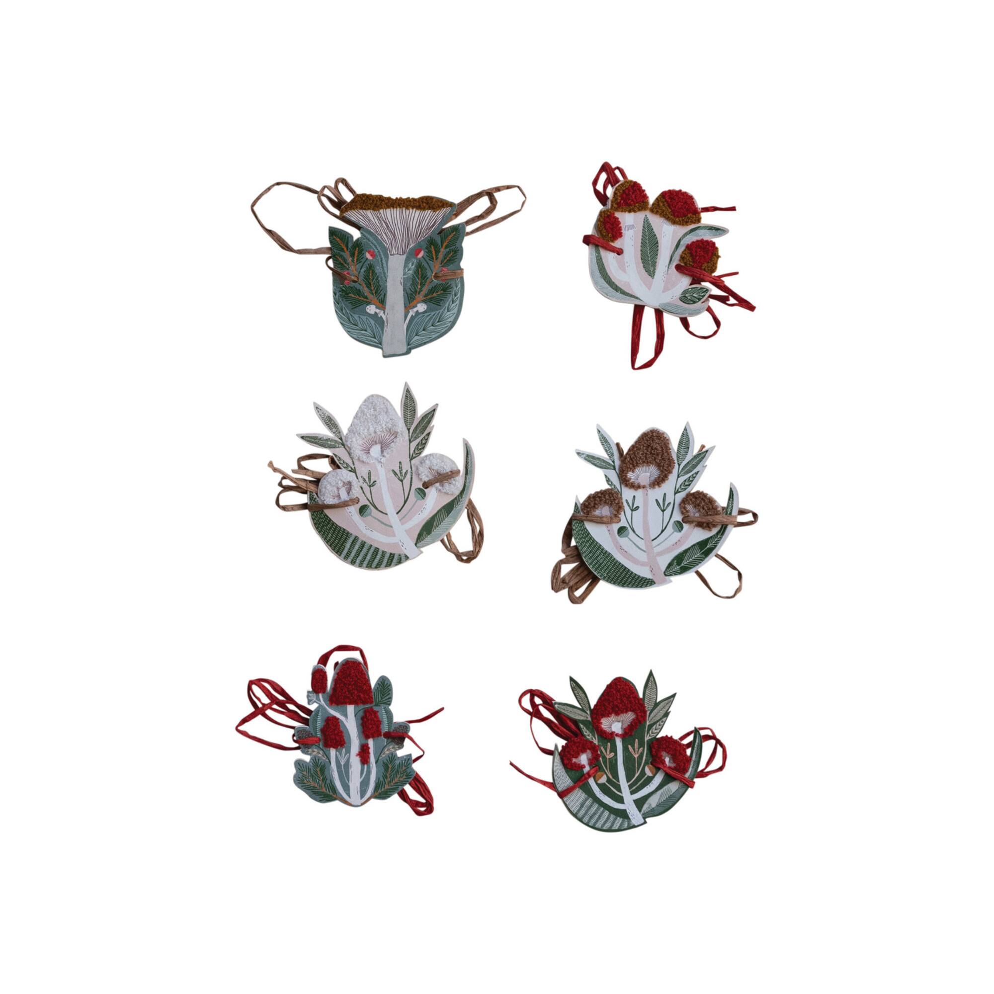 Hello Honey Printed Paper Mushroom Gift Toppers, 6ct.
